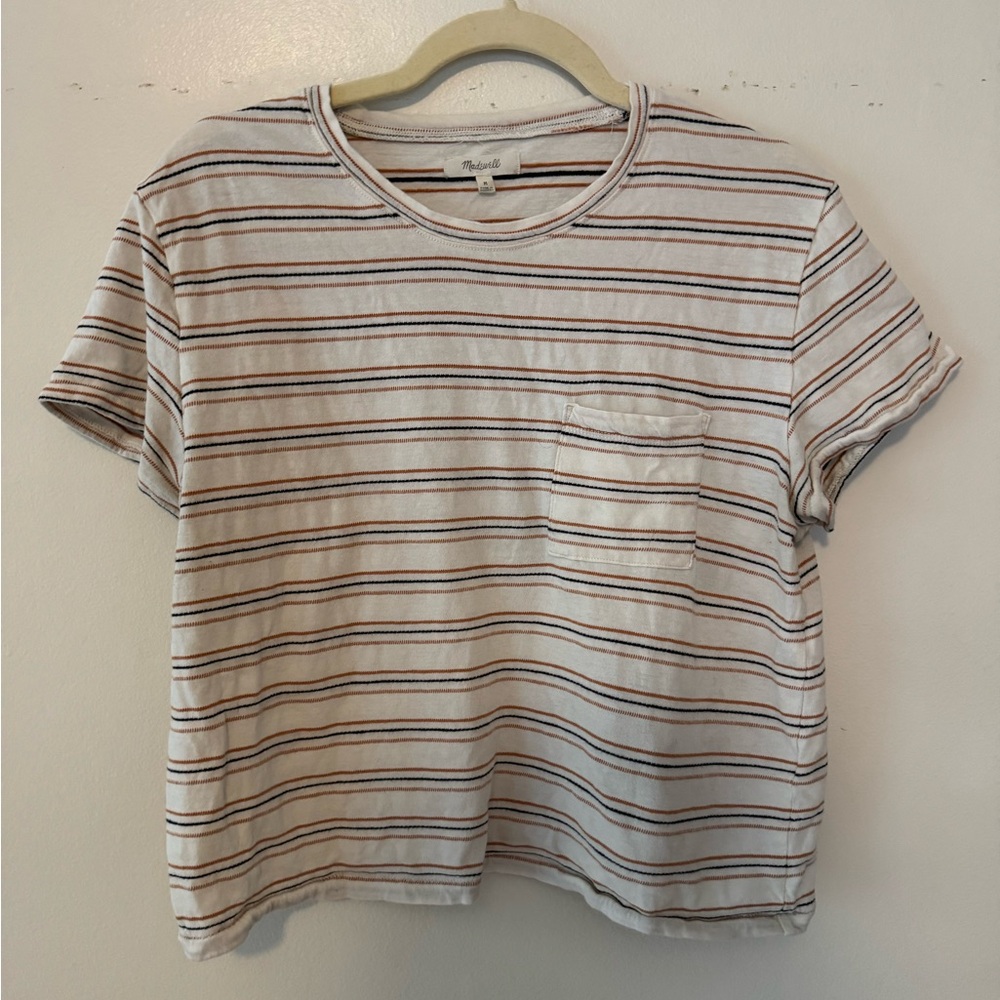 Madewell Boxy Cropped Striped Tee